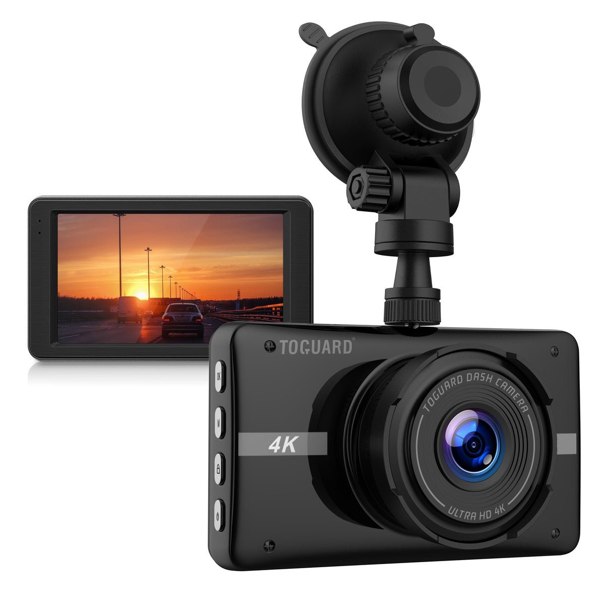 Dash Cam, 4K UHD Front Dash Camera,3'' Car Camera with 170° Wide Angle, WDR, G-Sensor, Parking Mode