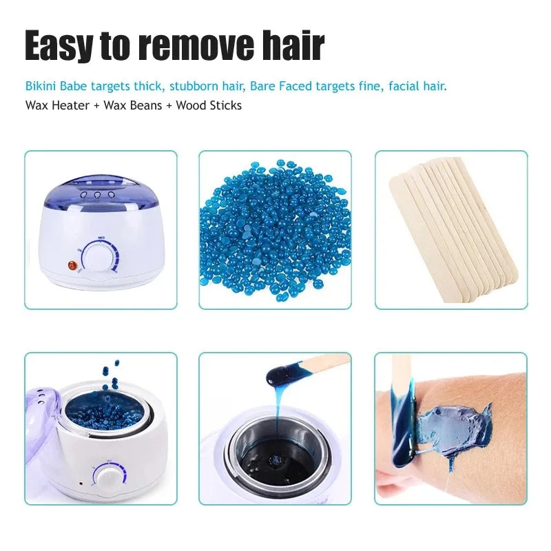 200Ml Hair Removal Tool Smart Warmer Wax Heater Hands Feet Epilator Depilatory Skin Care Paraffin Wax Machine Kit+Wax Beans