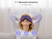 Sleep Mask with Bluetooth Headphones Bluetooth Sleep Mask Sleep Headphones,3D Eye Mask for Sleeping Mask Music Sleeping Headphones for Side Sleepers Meditation Gifts Gadgets for Men Women