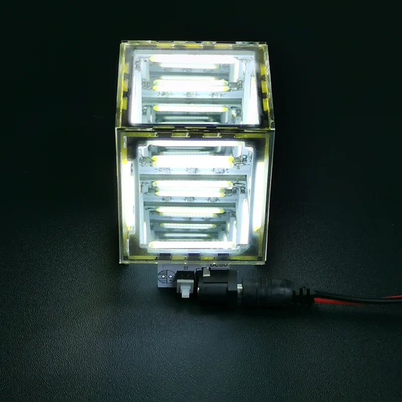 Electronic DIY Engineering Four-Dimensional Space Supercube Creative Abyss Night Parts Assembly Soldering Practice Kit Gift