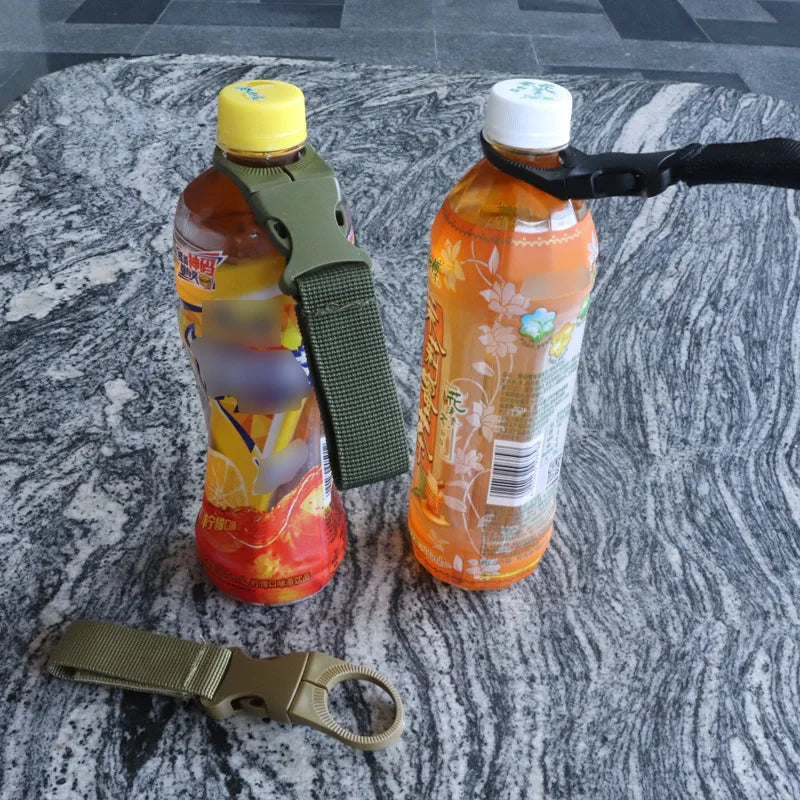 Quickdraw Carabiner Outdoor Hike Water Bottle Buckle Holder Tool Molle Attach Webbing Backpack Hanger Hook Camp Clip Hang Clasp