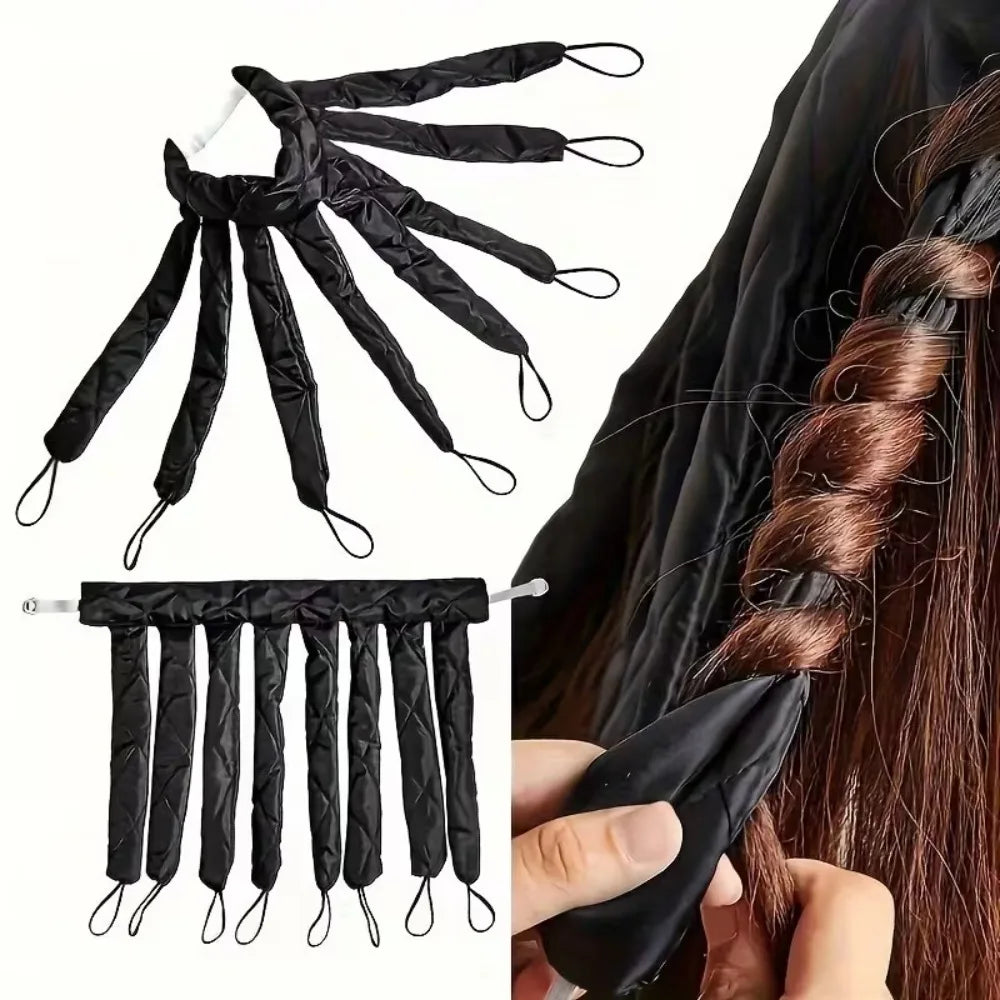 2Pcs Heatless Curling Iron Headbands Night Cap Octopus Curling Iron Soft Overnight Curling Iron Soft Headband Hair Styling Tools