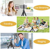 Phone Tripod for Iphone, Flexible Mini Stand with Remote for Recording | Compact Flexible Tripod with Remote, Ideal for Selfies, Video Recording, Travel and Everyday Phone Support
