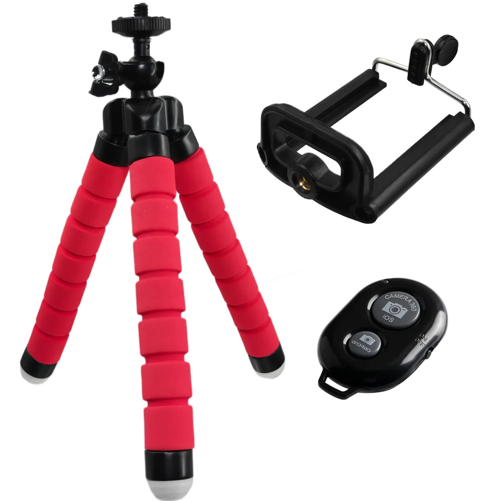 Portable Mini Tripod for Phone Monopod Selfie Stick for Smartphone Mobile with Holder Clip Tripode Octopus Action Camera Stand