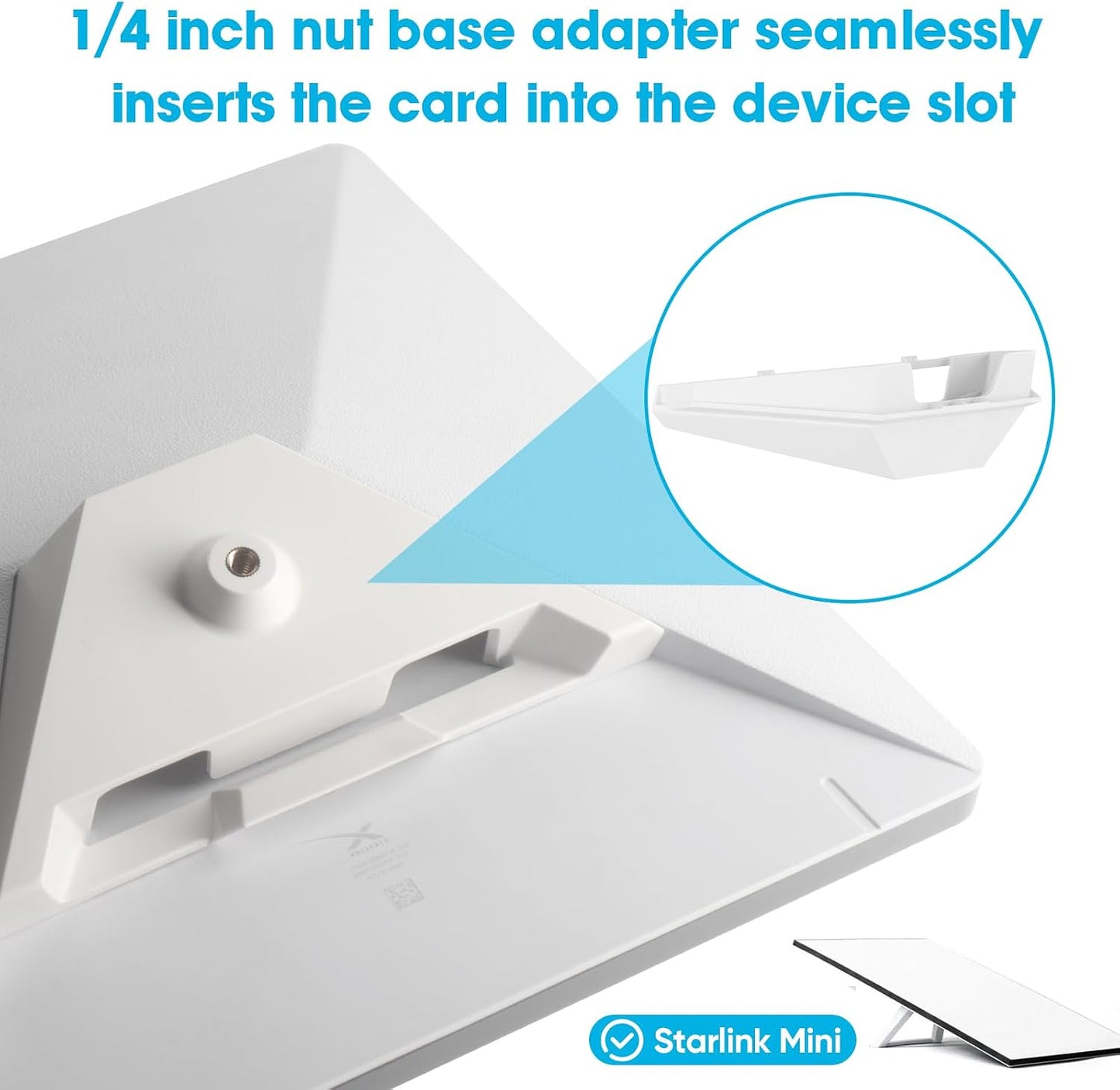 Starlink Mini Adjustable Wall Mounted Kit Accessories, Including 1/4 Inch Nut Base Adapter, Suitable for Connecting and Fixing Starlink Mini Devices
