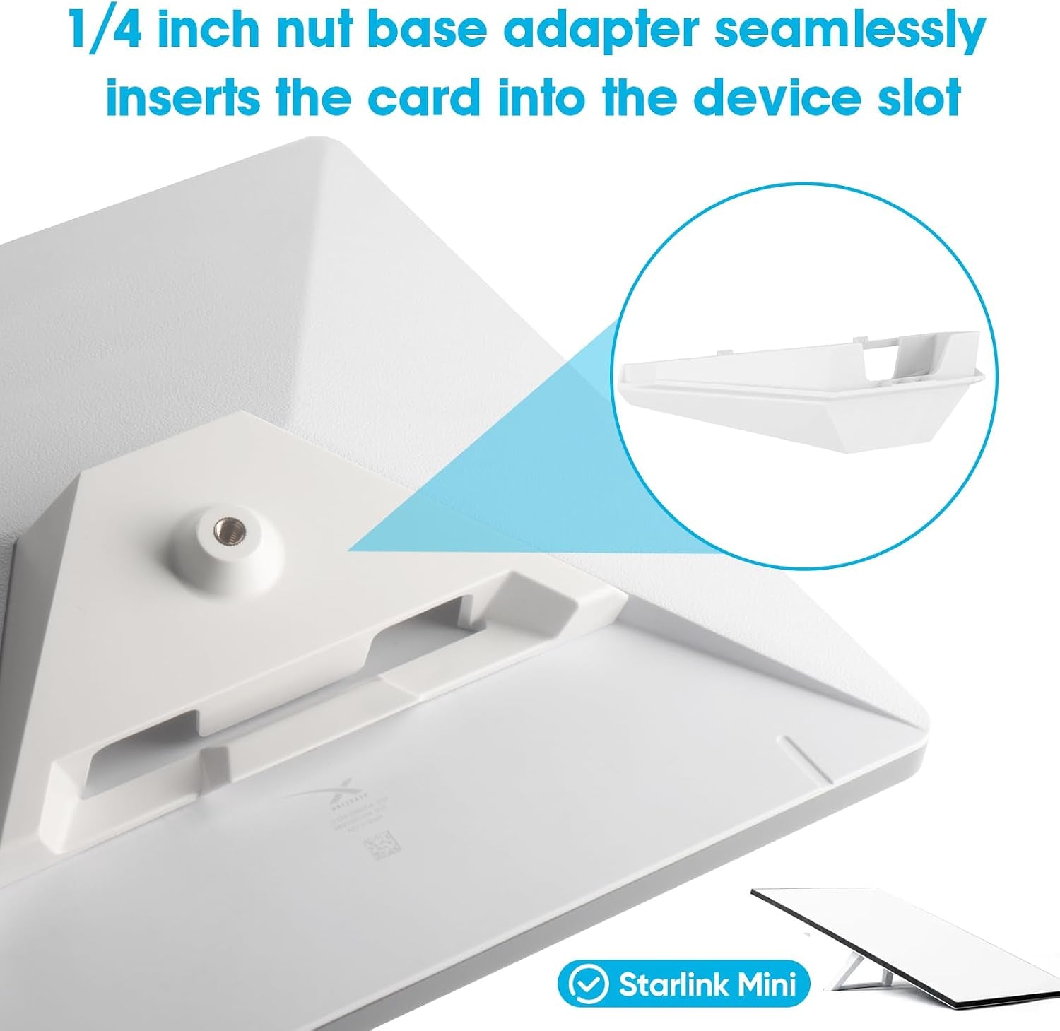 Starlink Mini Adjustable Wall Mounted Kit Accessories, Including 1/4 Inch Nut Base Adapter, Suitable for Connecting and Fixing Starlink Mini Devices
