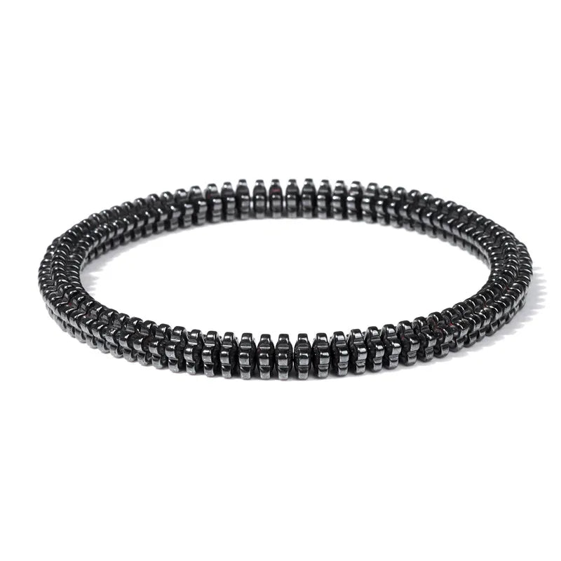 Men Hematite Bracelet Loss Weight No-Magnetic Black Hematite Bead Bracelet Healing Health Therapy Balance Pulsera Jewelry Gift