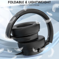 USB C Wired Over-Ear Headphones with Microphone | Volume Control, Share Port, Adjustable Headband Foldable Stereo Headset for Adult/Teens for Iphone 16, Laptop, Gaming, Travel