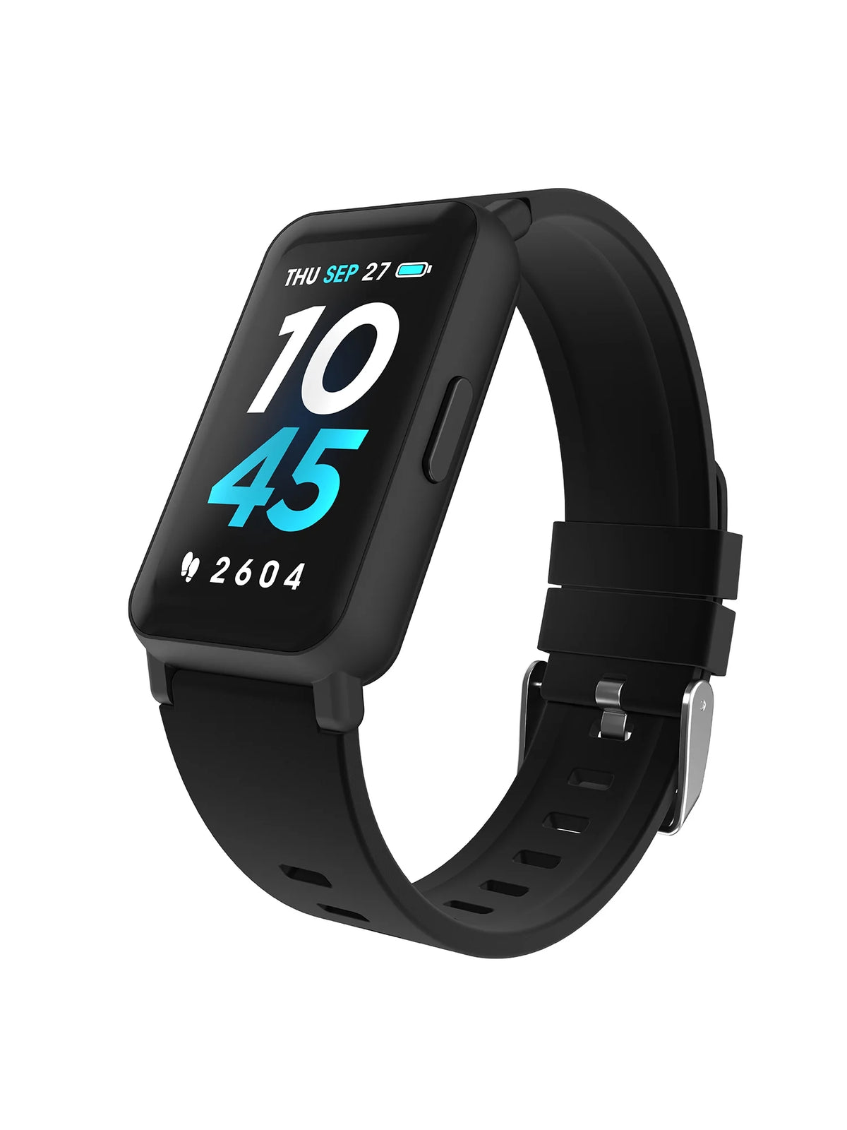 Active 3 Unisex Adult Smartwatch Fitness Tracker, Black, Silicone Strap