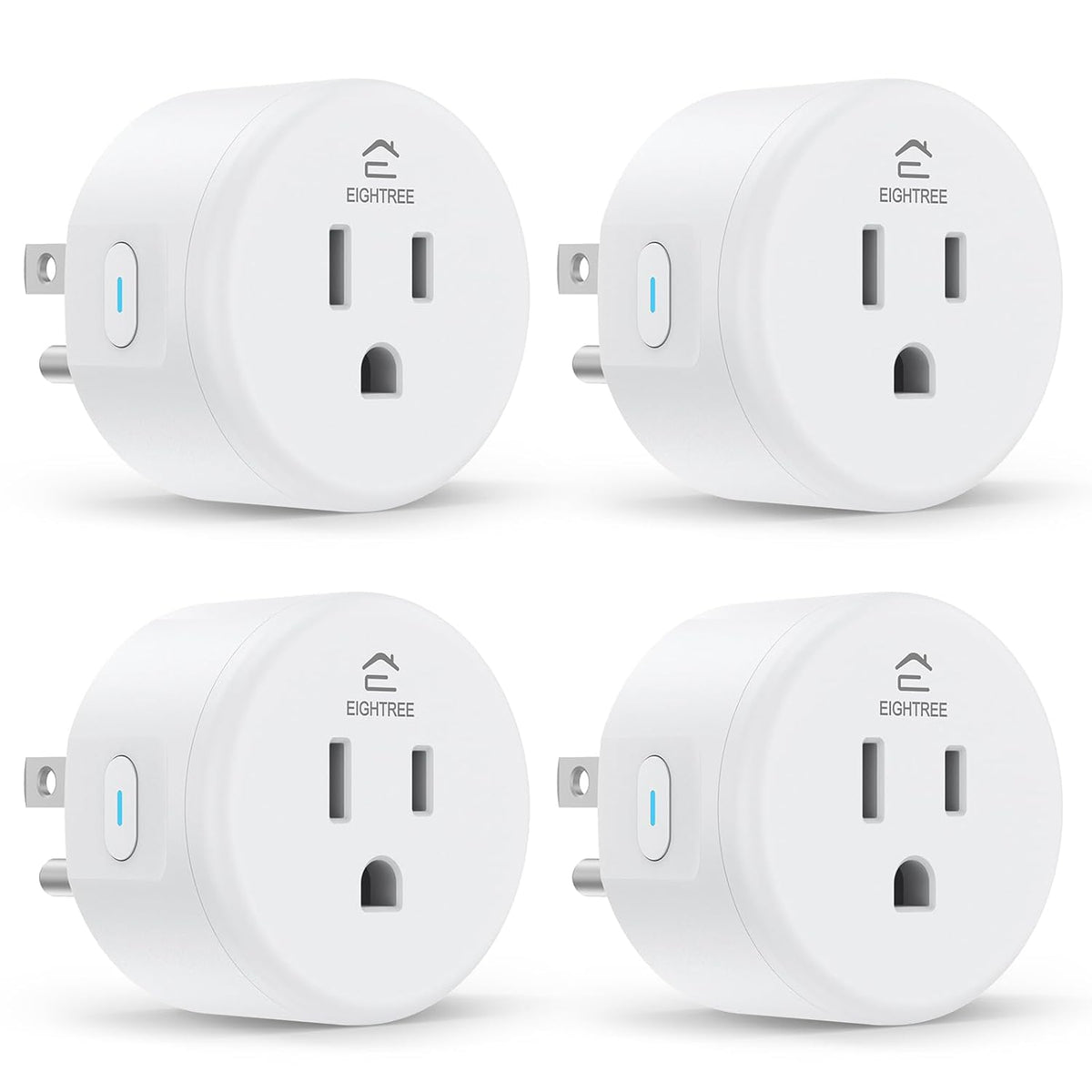 Smart Plug Wifi Outlet Works with Alexa & Google Home, 15A, 4-Pack | Smart Home Socket with Remote Control & Timer Function, Wifi Plug for Household Appliances, No Hub Required, 2.4Ghz Wifi Only