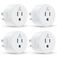 Smart Plug Wifi Outlet Works with Alexa & Google Home, 15A, 4-Pack | Smart Home Socket with Remote Control & Timer Function, Wifi Plug for Household Appliances, No Hub Required, 2.4Ghz Wifi Only