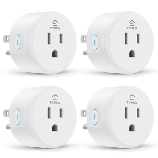 Smart Plug Wifi Outlet Works with Alexa & Google Home, 15A, 4-Pack | Smart Home Socket with Remote Control & Timer Function, Wifi Plug for Household Appliances, No Hub Required, 2.4Ghz Wifi Only