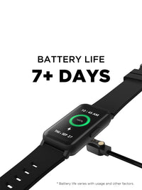Active 3 Unisex Adult Smartwatch Fitness Tracker, Black, Silicone Strap