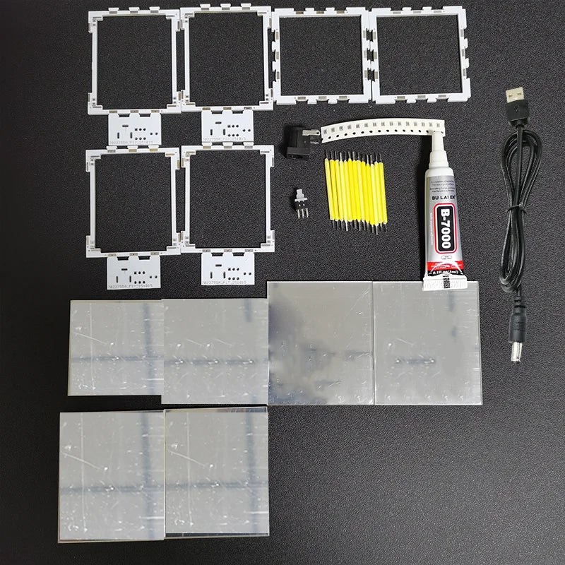 Electronic DIY Engineering Four-Dimensional Space Supercube Creative Abyss Night Parts Assembly Soldering Practice Kit Gift