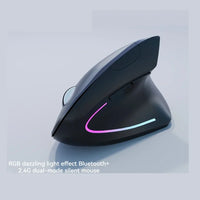 Wireless Mouse Ergonomic Vertical Illuminated Silent Rechargeable Bluetooth Mouse Portable Gaming Office Universal Mouse