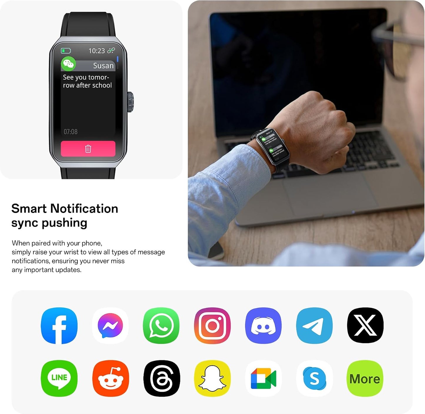 Reloj Inteligente Deportivo con Monitor de Ritmo Cardíaco y Oxígeno