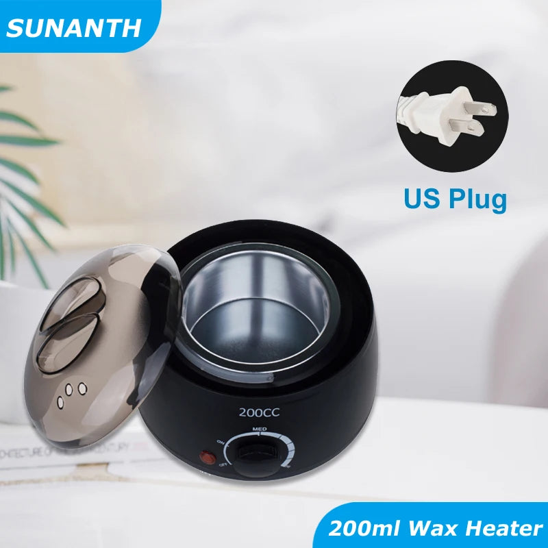 200Ml Hair Removal Tool Smart Warmer Wax Heater Hands Feet Epilator Depilatory Skin Care Paraffin Wax Machine Kit+Wax Beans