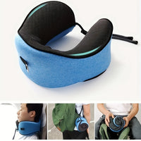 Travel Neck Pillow Memory Foam U-Shaped Pillow Snail Style Travel Neck Support Portable Adjustable Soft Noon Break Sleep Pillows
