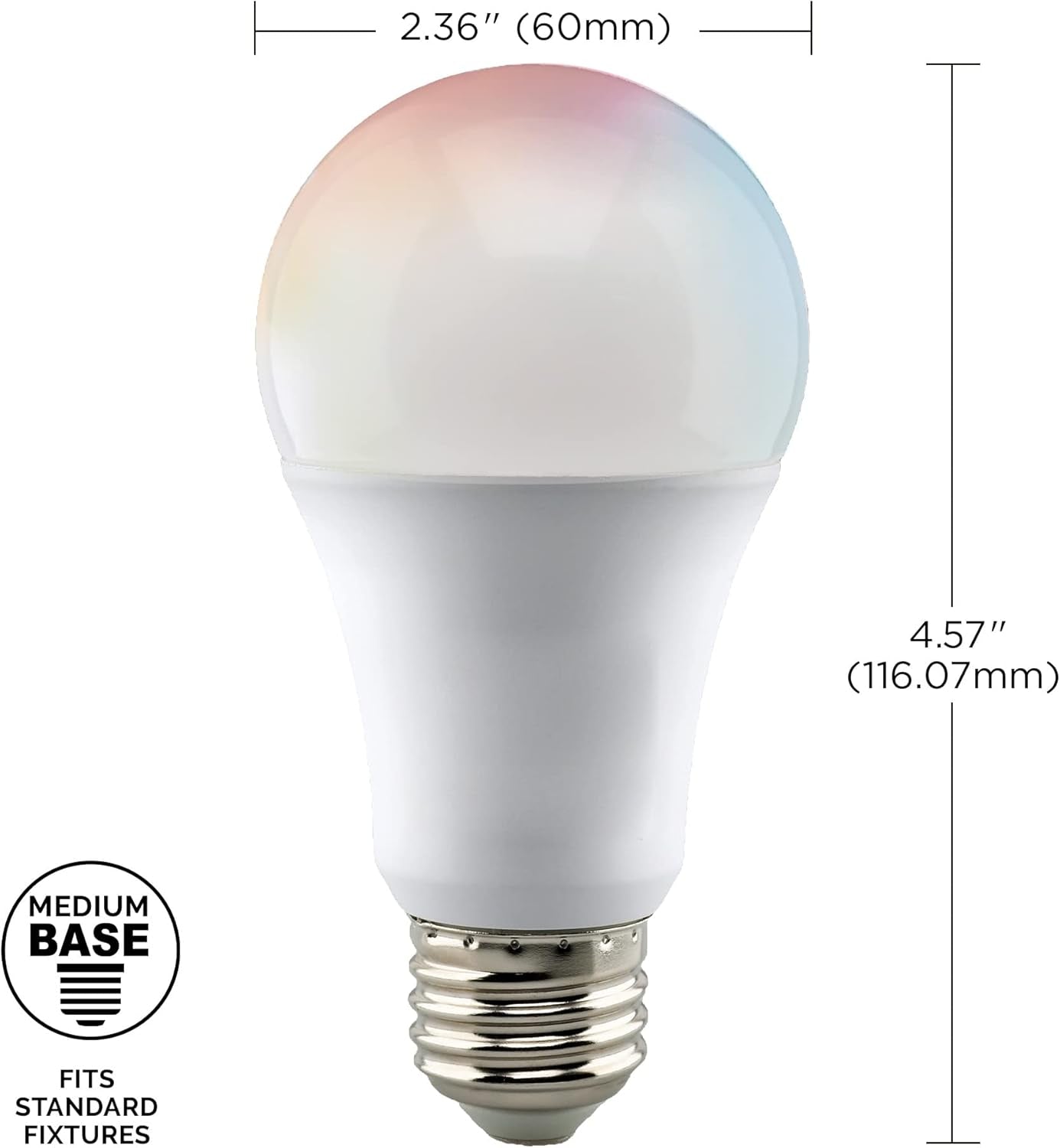 S11254 Starfish 10-Watt A19 Wifi Smart LED Color-Changing Light Bulb, Works with Siri, Alexa, Google Assistant, Smartthings, 2700K-5000K, 800 Lumens
