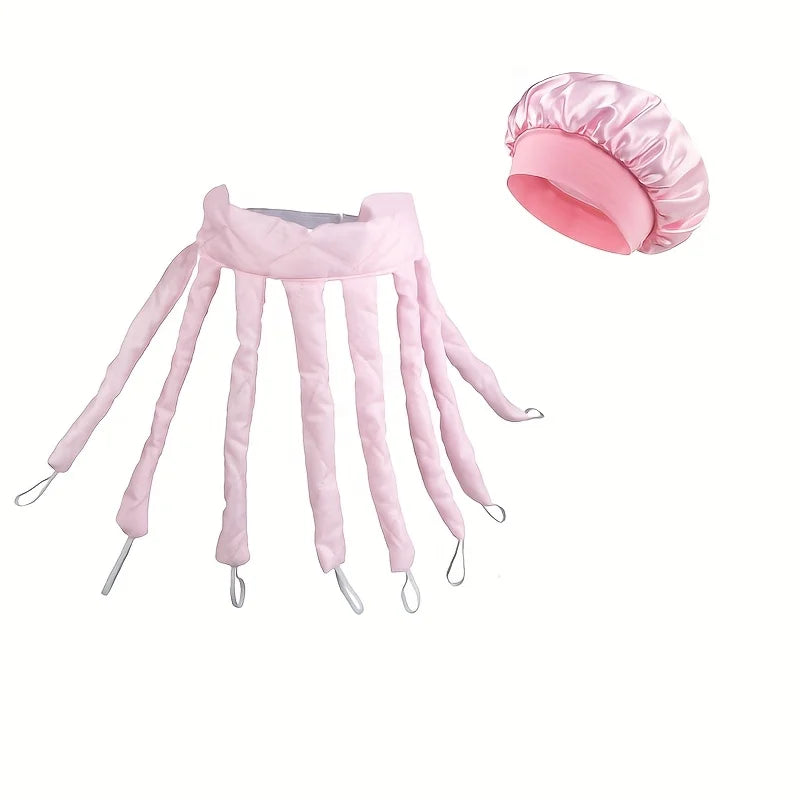 2Pcs Heatless Curling Iron Headbands Night Cap Octopus Curling Iron Soft Overnight Curling Iron Soft Headband Hair Styling Tools