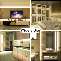 COB LED Strip Light,Led Lights for Bedroom 16.4Ft,Natural White 4000K Dotless LED Light Strip,1600 Leds Super Bright Dimmable 24V Flexible Tape Lights with Remote,Kitchen,Cabinets Lighting