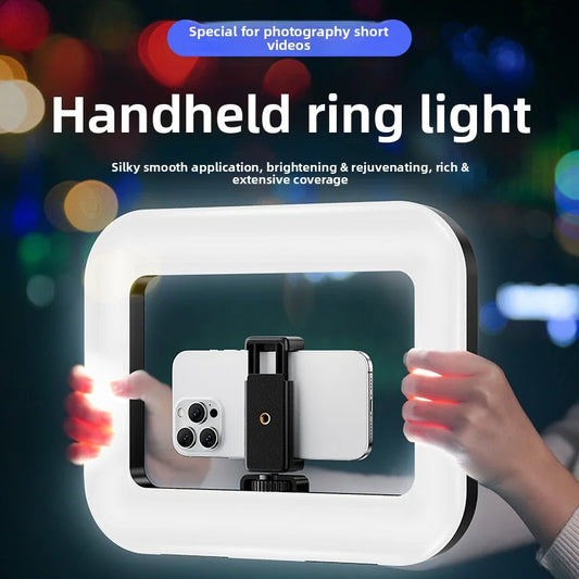 Smartphone Handheld LED Ring Light Selfie Light Phone Video Stabilizer for Camera,Youtube, Filmmaking,Vlogging