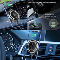 For Magsafe Car Mount Charger for Magnetic Wireless Charging for Iphone12/13/14/15/16Pro,Pro Max,Plus,Mini,Vent&Dashboard Strong Magnets Phone Holder with Fast 36W QC 3.0 Adapter(Dark Black)