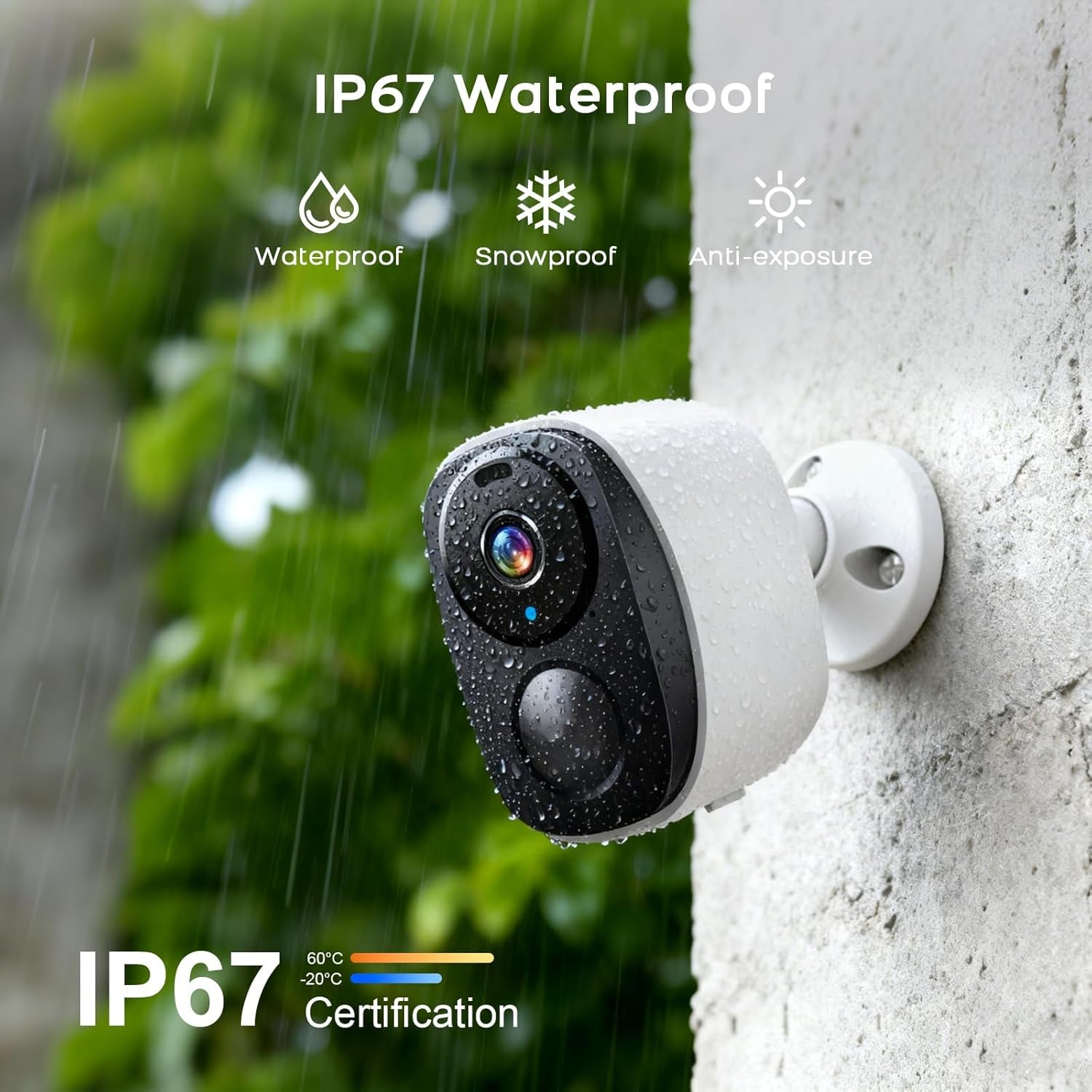 Solar Home Security Cameras Wireless Outdoor,2K HD 360°View No Monthly Fee with Wifi Security Camera,Night Vision,Two-Way Audio,Motion Detection,Smart Life APP Control IP66 Waterproof