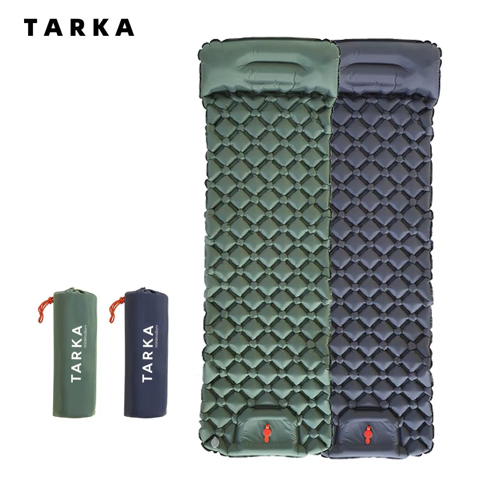 Inflatable Camping Mats Air Mattress with Pillow Outdoor Tourist Sleeping Pad Self-Inflating Mattress for Hiking Climbing