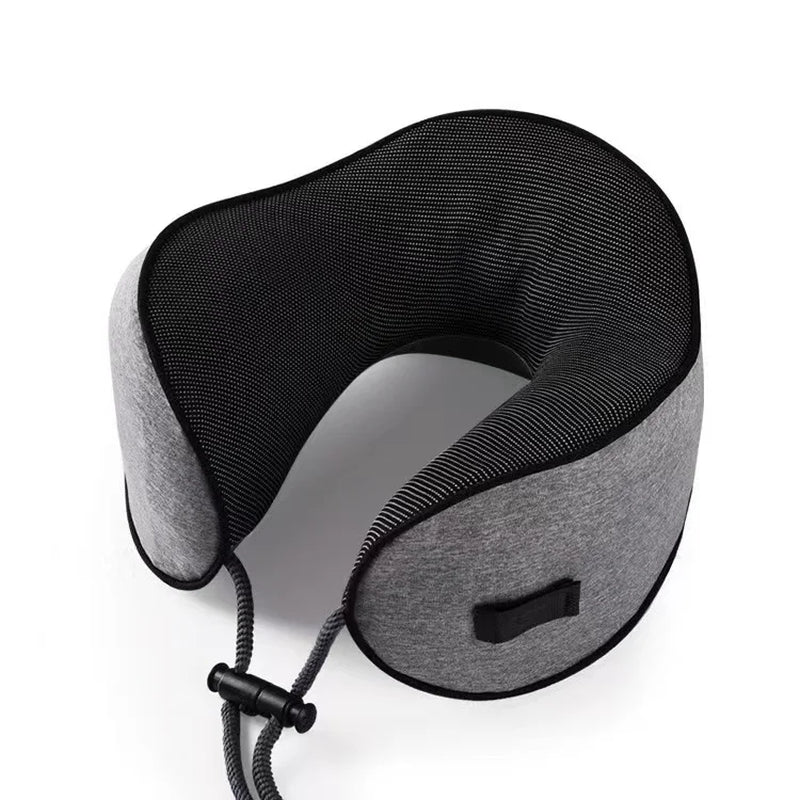 Travel Neck Pillow Memory Foam U-Shaped Pillow Snail Style Travel Neck Support Portable Adjustable Soft Noon Break Sleep Pillows