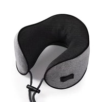 Travel Neck Pillow Memory Foam U-Shaped Pillow Snail Style Travel Neck Support Portable Adjustable Soft Noon Break Sleep Pillows