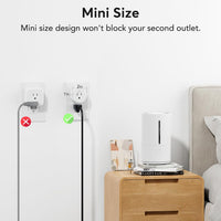 Smart Plug Wifi Outlet Works with Alexa & Google Home, 15A, 4-Pack | Smart Home Socket with Remote Control & Timer Function, Wifi Plug for Household Appliances, No Hub Required, 2.4Ghz Wifi Only