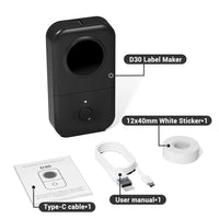 Phomemo D30 Mini Label Printer Wireless Bluetooth Label Printer Portable Pocket Label Printer