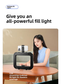 Smartphone Handheld LED Ring Light Selfie Light Phone Video Stabilizer for Camera,Youtube, Filmmaking,Vlogging