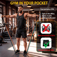 Resistance Bands with Handles, Exercise Bands for Men & Women | 10-50 Lbs Resistance Training Set Stackable to 150 for Home Gym,Therapy & Fitness,Include Door Anchor, Ankle Straps ,Carrybag