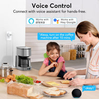 Smart Plug Wifi Outlet Works with Alexa & Google Home, 15A, 4-Pack | Smart Home Socket with Remote Control & Timer Function, Wifi Plug for Household Appliances, No Hub Required, 2.4Ghz Wifi Only