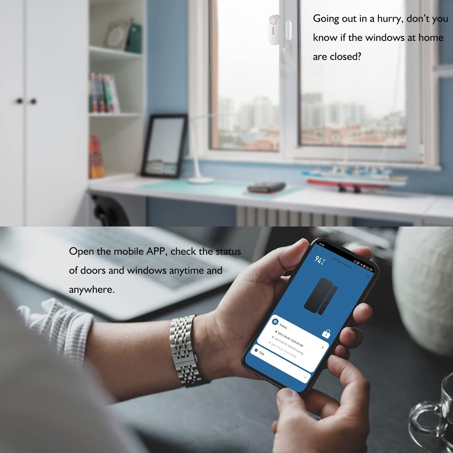 Sensor Inteligente WiFi para Puertas y Ventanas (2 Unidades)