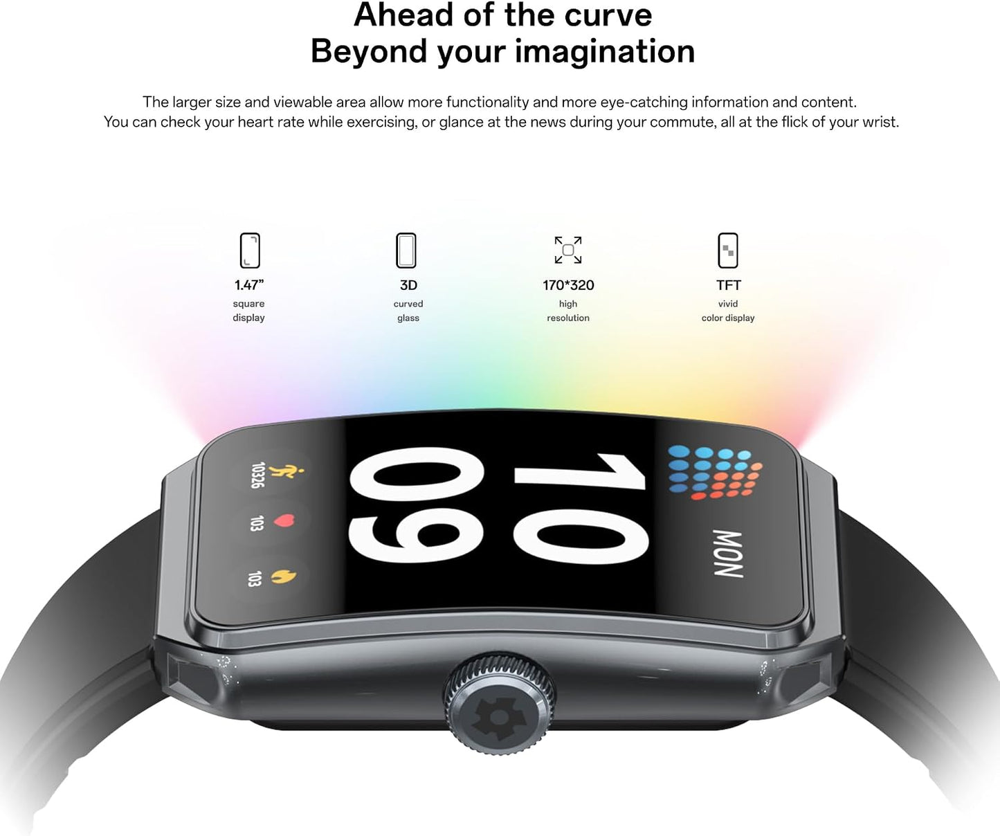 Reloj Inteligente Deportivo con Monitor de Ritmo Cardíaco y Oxígeno