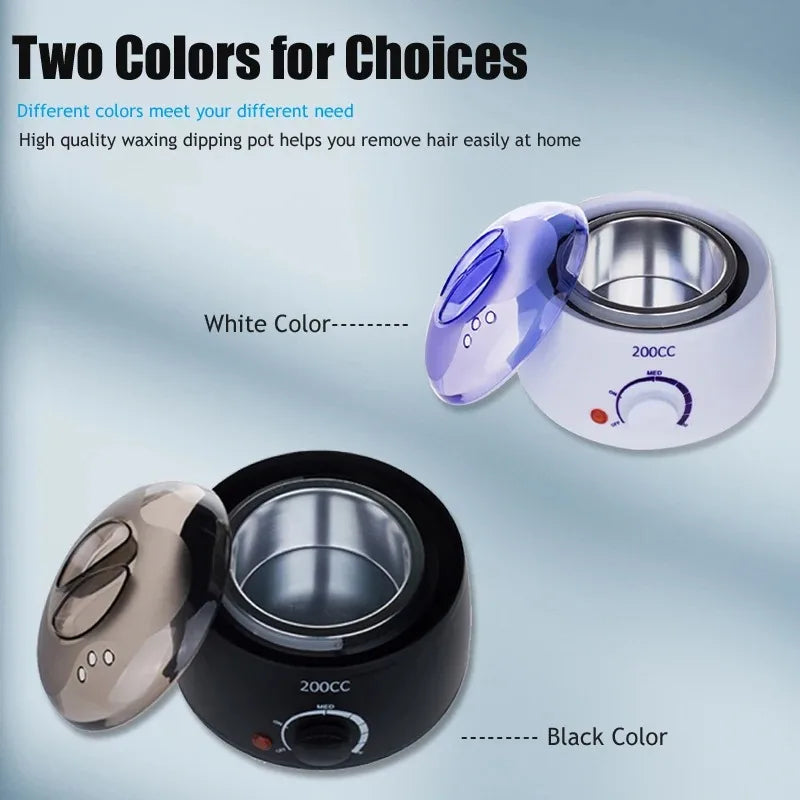200Ml Hair Removal Tool Smart Warmer Wax Heater Hands Feet Epilator Depilatory Skin Care Paraffin Wax Machine Kit+Wax Beans