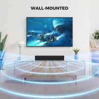 Sound Bar, 50W Soundbar for Smart TV Bluetooth 5.3 Speaker 17Inch with Arc/Optical/Aux Connection Surround for Home Theater Audio Tv/Pc/Gaming/Projectors