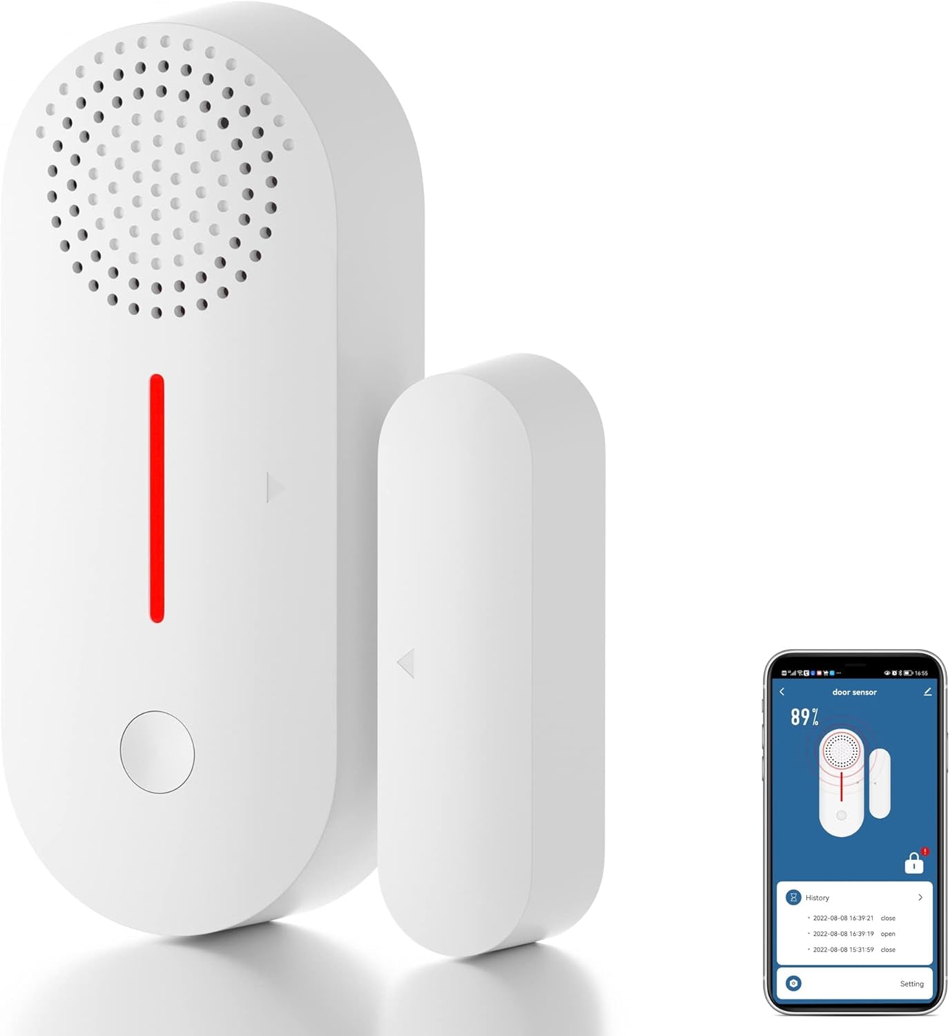 Sensor Inteligente WiFi para Puertas y Ventanas (2 Unidades)