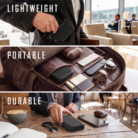 Endurance AC 10,000Mah, Portable Power Bank Charger with Built-In Wall Plug, Black