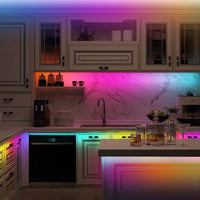 LED Strips Lights USB Powered Rainbow Chasing RGB LED Lights Strip | LED TV Backlight, with 17-Key RF Remote, Color Changing Strip Lights, Waterproof IP65, LED Rope Lights, LED Lights 2M 6.54FT