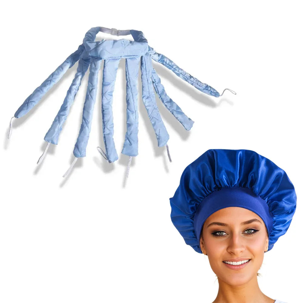 2Pcs Heatless Curling Iron Headbands Night Cap Octopus Curling Iron Soft Overnight Curling Iron Soft Headband Hair Styling Tools
