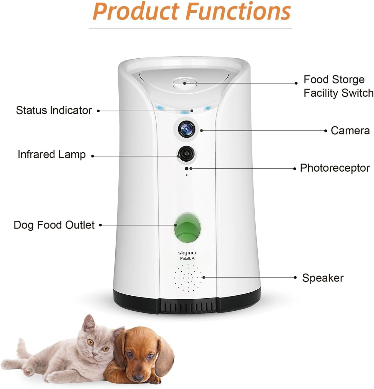 Cámara para Mascotas con Dispensador Automático de Premios