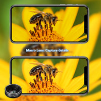 Phone Camera Lens, 198 Fisheye Lens + 120 Super Wide-Angle Lens + 20X Macro Lenses Camera Photography Accessories Kit Gadgets for Iphone Samsung Android Smartphone