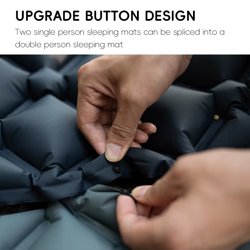 Inflatable Camping Mats Air Mattress with Pillow Outdoor Tourist Sleeping Pad Self-Inflating Mattress for Hiking Climbing
