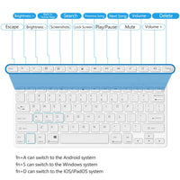 Ultra-Slim Bluetooth Keyboard Wireless Keyboard Compatible Ipad 10Th/Ipad 10.2