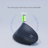 Wireless Mouse Ergonomic Vertical Illuminated Silent Rechargeable Bluetooth Mouse Portable Gaming Office Universal Mouse
