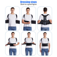 Toprunn Adjustable Posture Corrector Back Support Shoulder Back Brace Posture Correction Spine Posture Corrector Postural Fixer